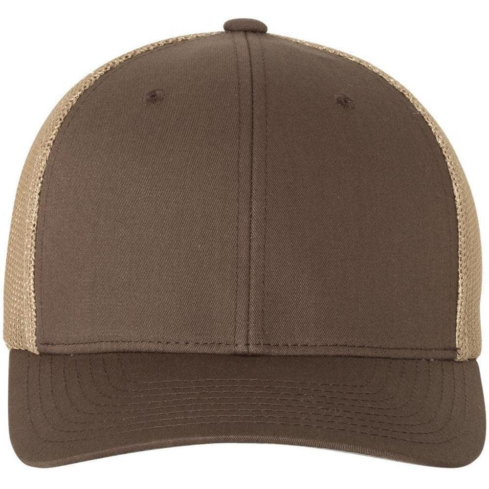 no-logo Flexfit Trucker Cap-Headwear-Flexfit-Brown/Khaki-OSFA-Thread Logic