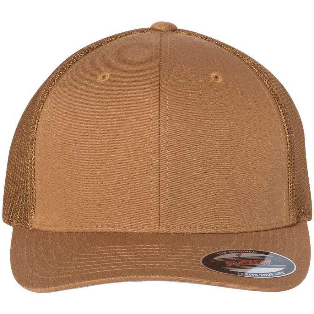 no-logo Flexfit Trucker Cap-Headwear-Flexfit-Caramel-OSFA-Thread Logic