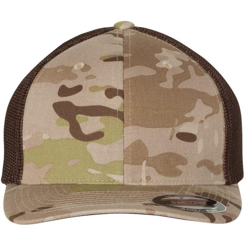 no-logo Flexfit Trucker Cap-Headwear-Flexfit-Multicam Arid/Brown-OSFA-Thread Logic