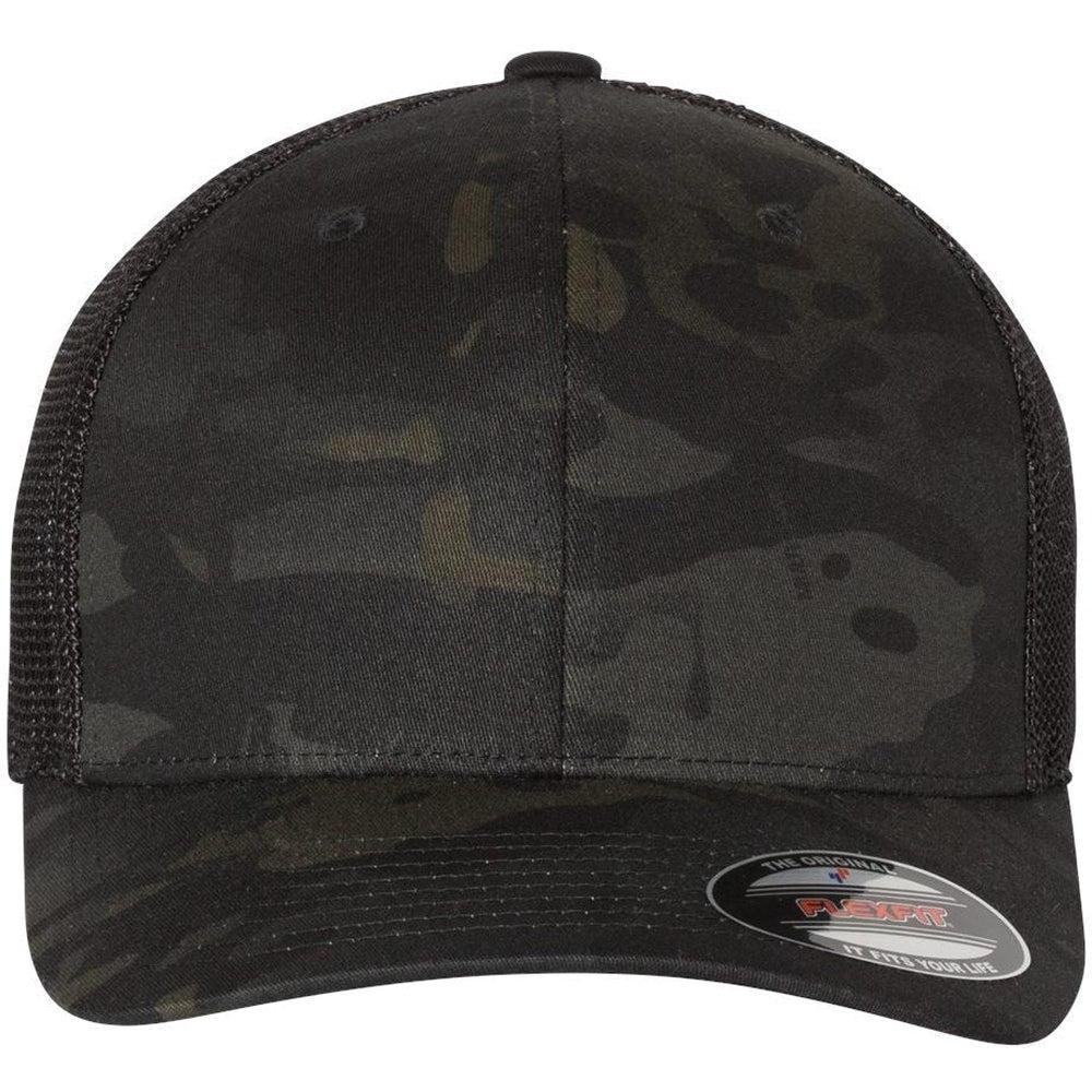 no-logo Flexfit Trucker Cap-Headwear-Flexfit-Multicam Black/Black-OSFA-Thread Logic