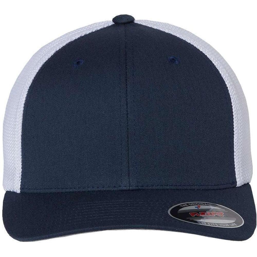no-logo Flexfit Trucker Cap-Headwear-Flexfit-Navy/White-OSFA-Thread Logic