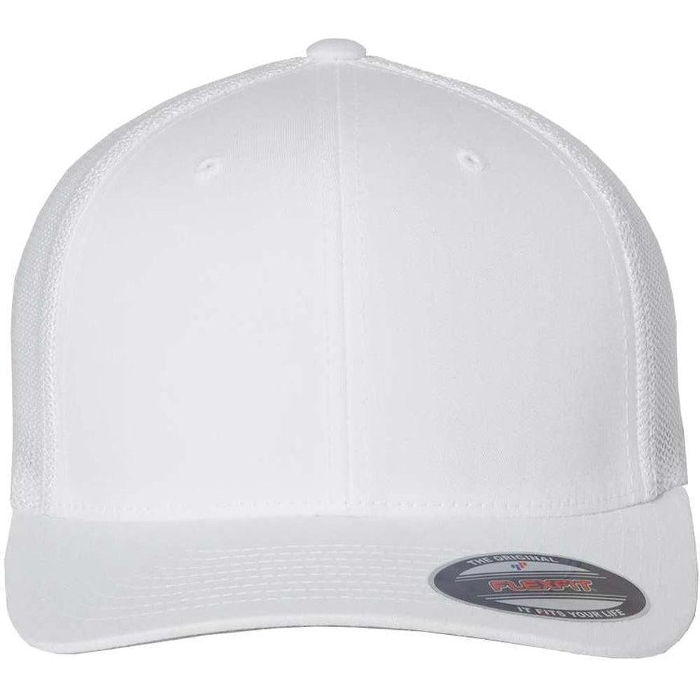 no-logo Flexfit Trucker Cap-Headwear-Flexfit-White-OSFA-Thread Logic