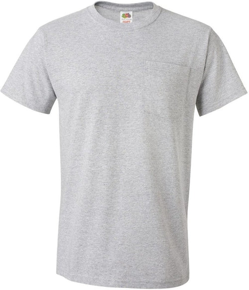 Fruit of the Loom HD Cotton Pocket T-Shirt-Men's T Shirts-Thread Logic
