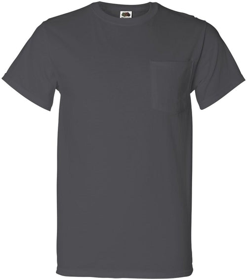 Fruit of the Loom HD Cotton Pocket T-Shirt-Men's T Shirts-Thread Logic