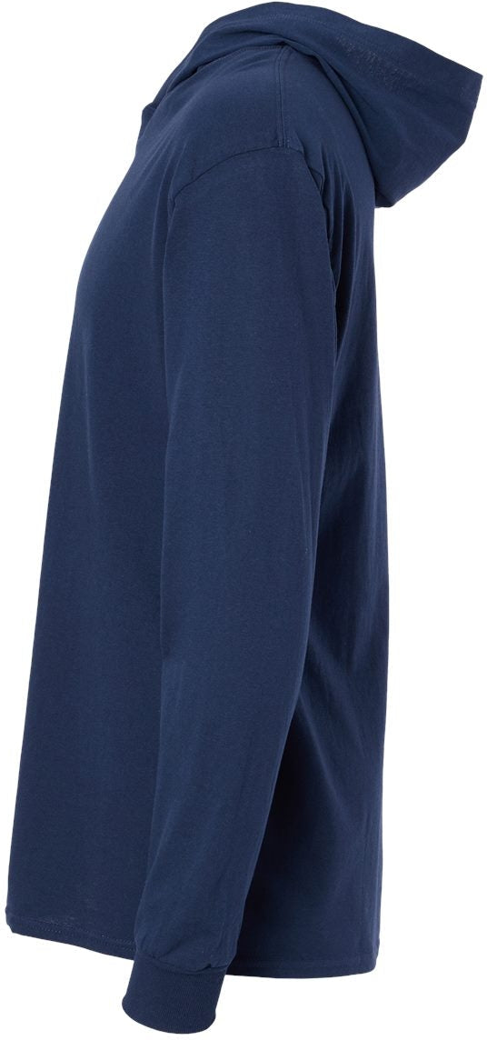 no-logo Fruit of the Loom HD Cotton™ Jersey Hooded T-Shirt-T-Shirts - Long Sleeve-Fruit of the Loom-Thread Logic