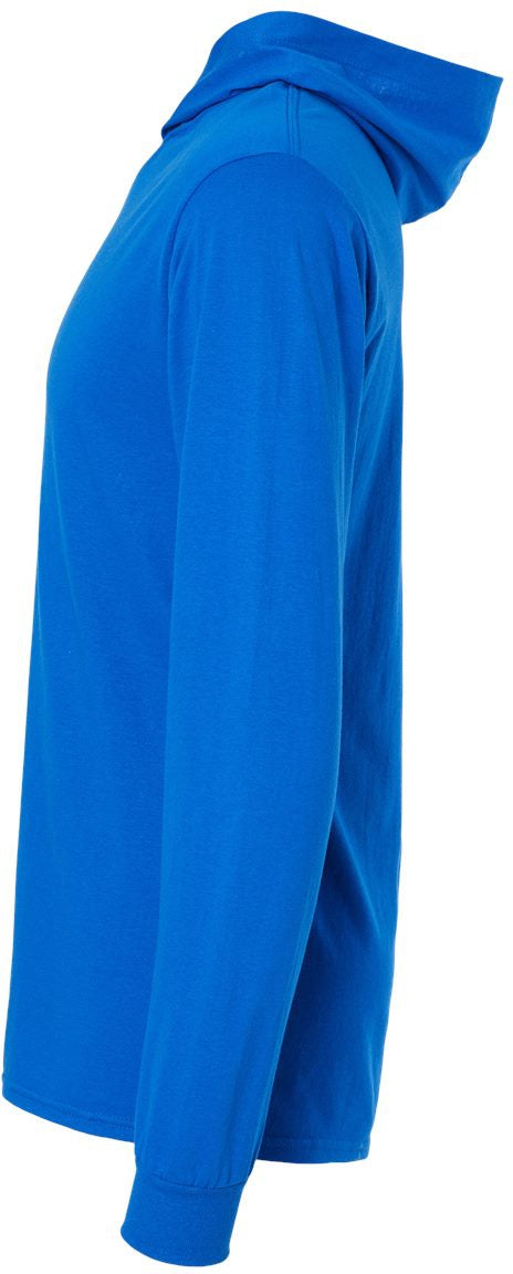 no-logo Fruit of the Loom HD Cotton™ Jersey Hooded T-Shirt-T-Shirts - Long Sleeve-Fruit of the Loom-Thread Logic