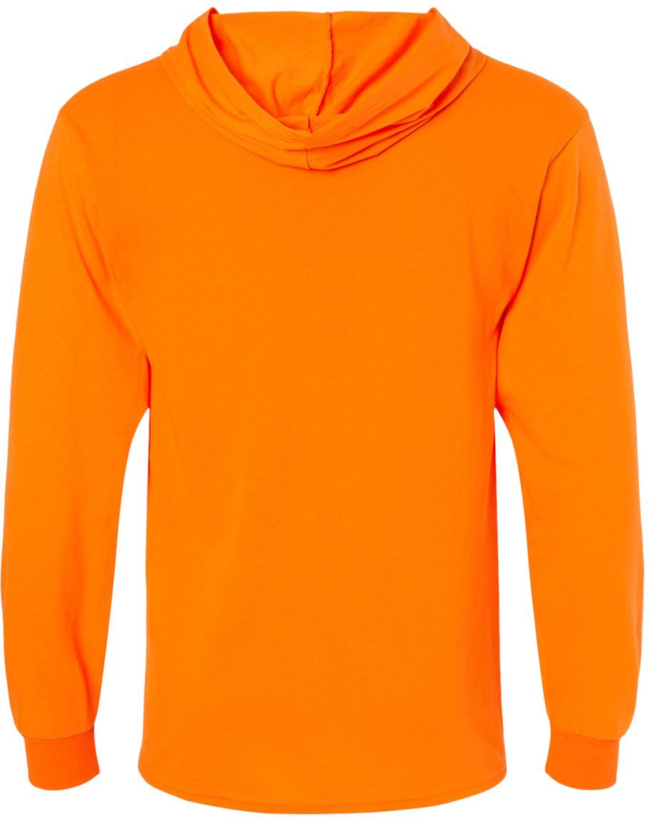 no-logo Fruit of the Loom HD Cotton™ Jersey Hooded T-Shirt-T-Shirts - Long Sleeve-Fruit of the Loom-Thread Logic