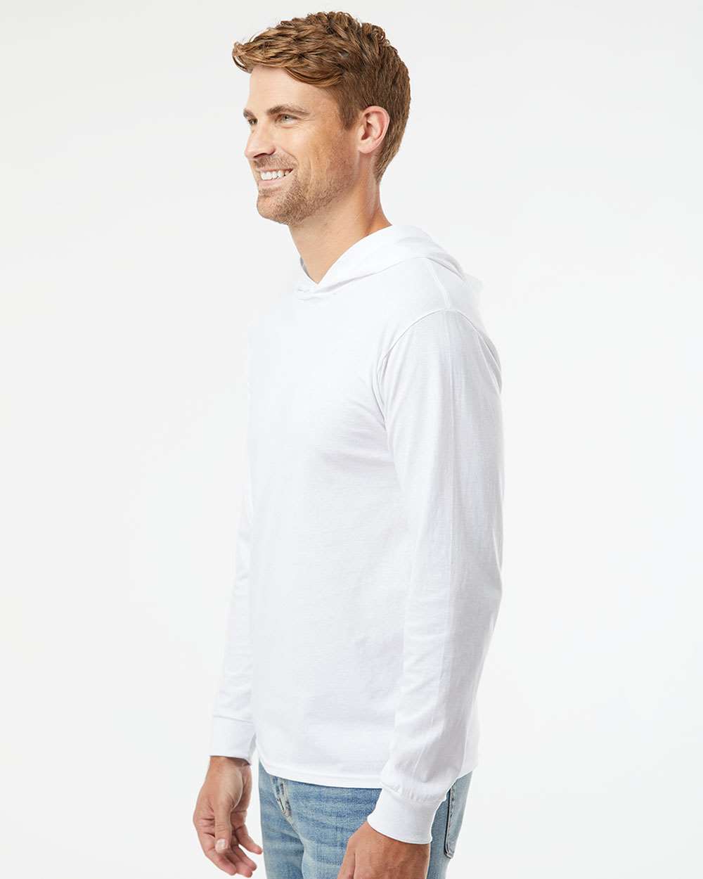 no-logo Fruit of the Loom HD Cotton™ Jersey Hooded T-Shirt-T-Shirts - Long Sleeve-Fruit of the Loom-Thread Logic