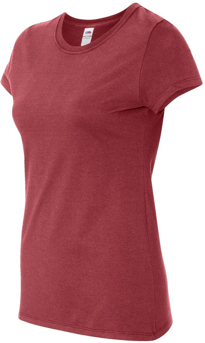 no-logo Fruit of the Loom Sofspun® Ladies Crewneck T-Shirt-T-Shirts-Fruit of the Loom-Thread Logic