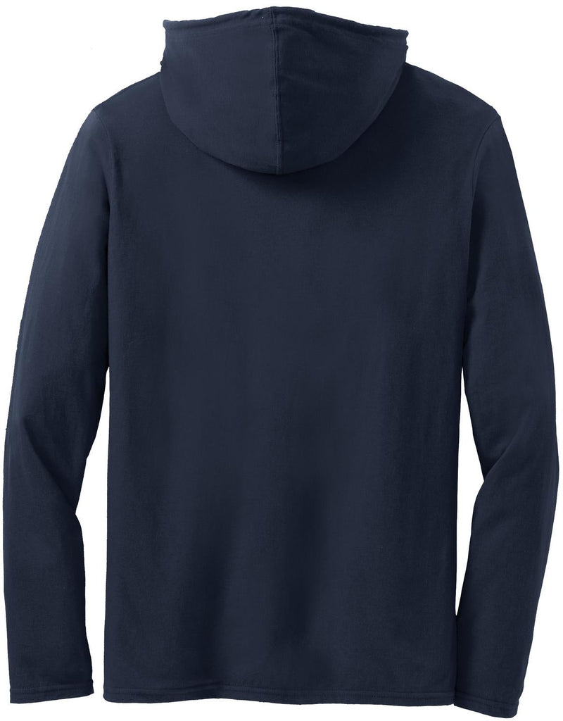 no-logo Gildan 100% Combed Ring Spun Cotton Long Sleeve Hooded T-Shirt-Regular-Gildan-Thread Logic