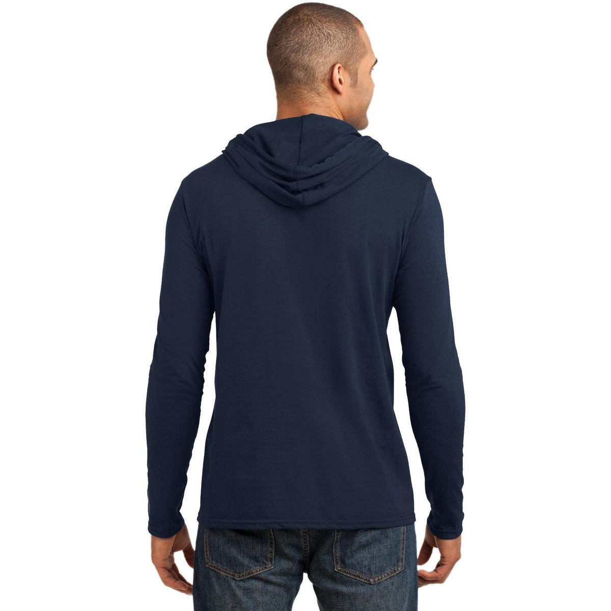 no-logo Gildan 100% Combed Ring Spun Cotton Long Sleeve Hooded T-Shirt-Regular-Gildan-Thread Logic