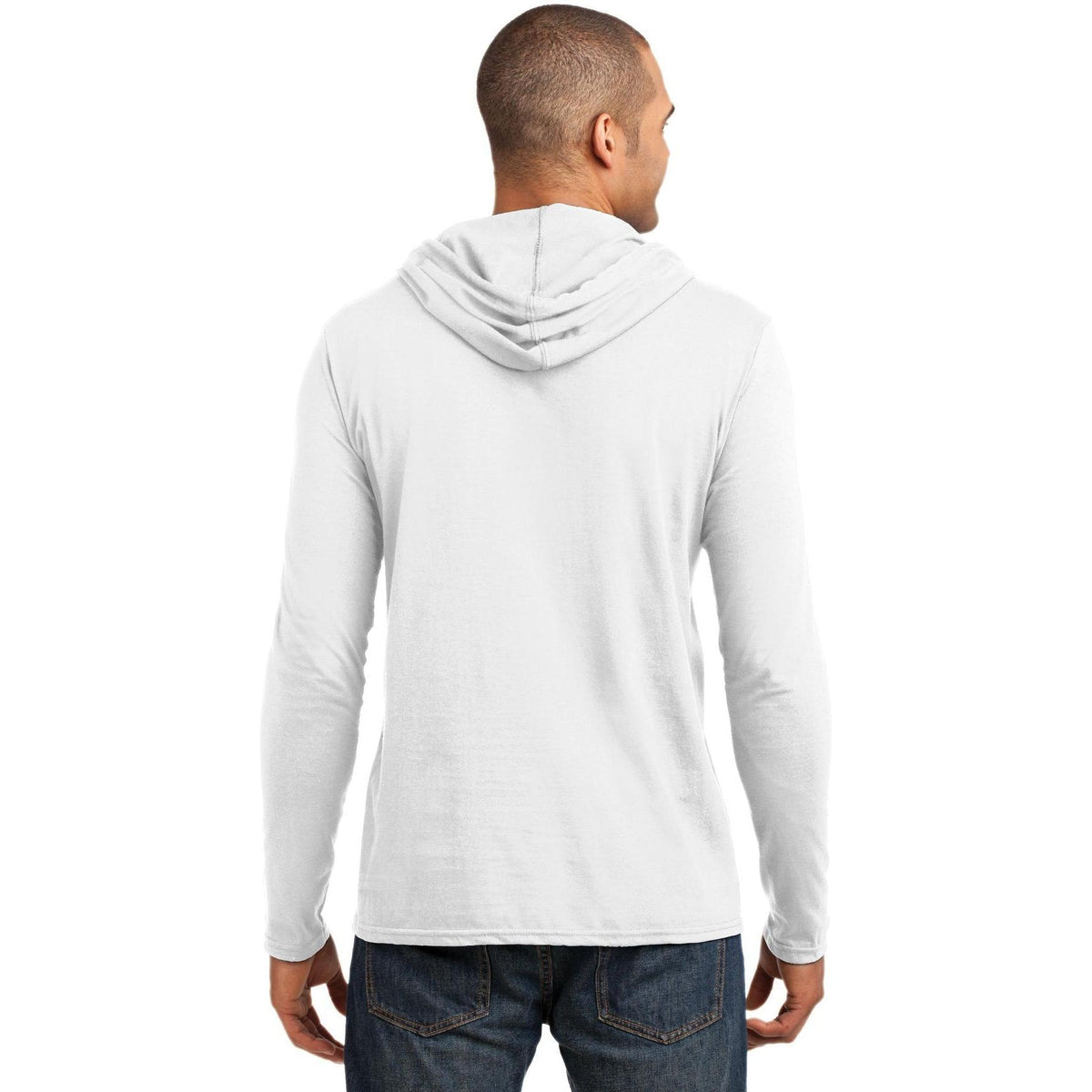 no-logo Gildan 100% Combed Ring Spun Cotton Long Sleeve Hooded T-Shirt-Regular-Gildan-Thread Logic