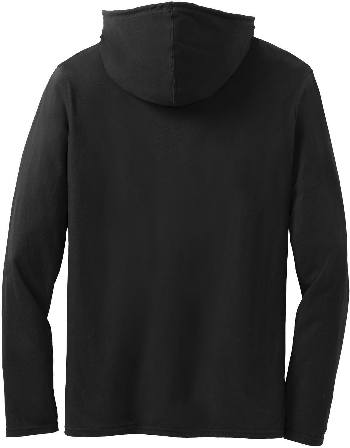 no-logo Gildan 100% Combed Ring Spun Cotton Long Sleeve Hooded T-Shirt-Regular-Gildan-Thread Logic