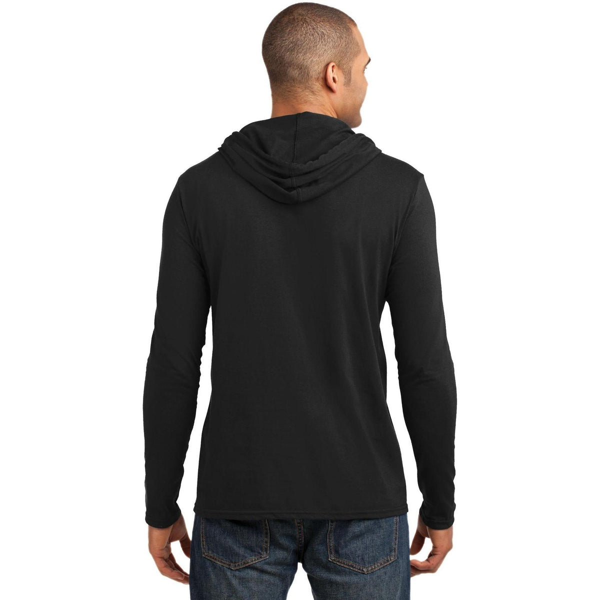 no-logo Gildan 100% Combed Ring Spun Cotton Long Sleeve Hooded T-Shirt-Regular-Gildan-Thread Logic