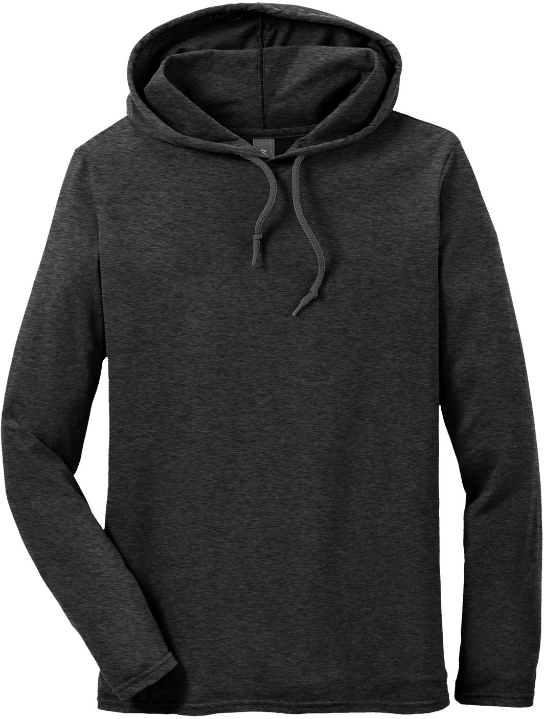 No-Logo CLOSEOUT - Gildan 100% Combed Ring Spun Cotton Long Sleeve Hooded T-Shirt-Hoodies-Gildan-Heather Dark Grey/Dark Grey-S-Thread Logic