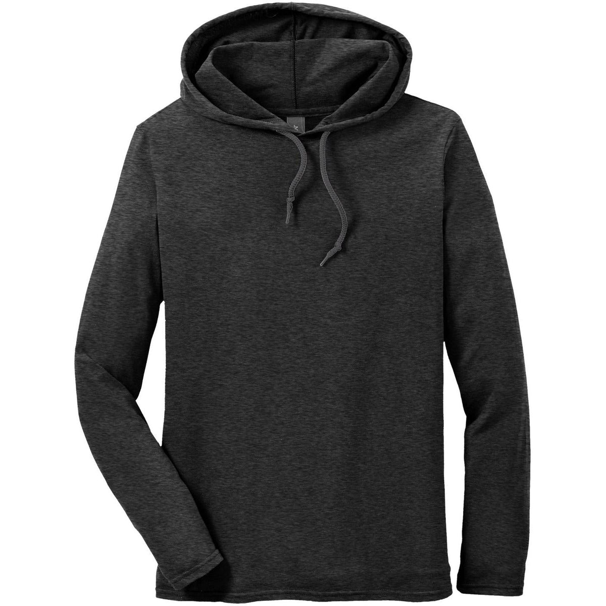 logo-left CLOSEOUT - Gildan 100% Combed Ring Spun Cotton Long Sleeve Hooded T-Shirt-Hoodies-Gildan-Heather Dark Grey/Dark Grey-S-Thread Logic