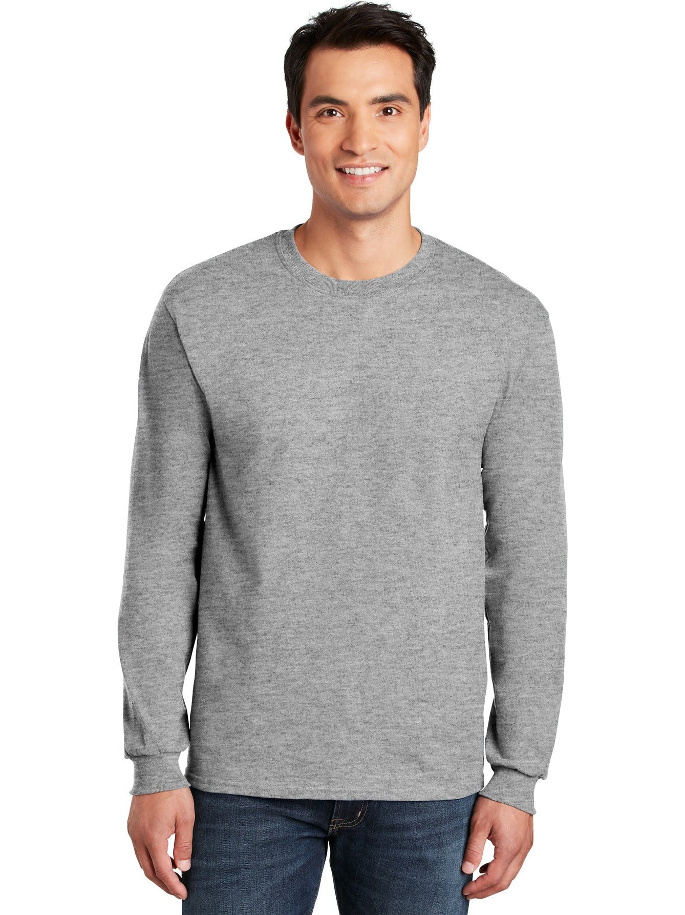 no-logo Gildan Cotton Long Sleeve T-Shirt-Regular-Gildan-Thread Logic