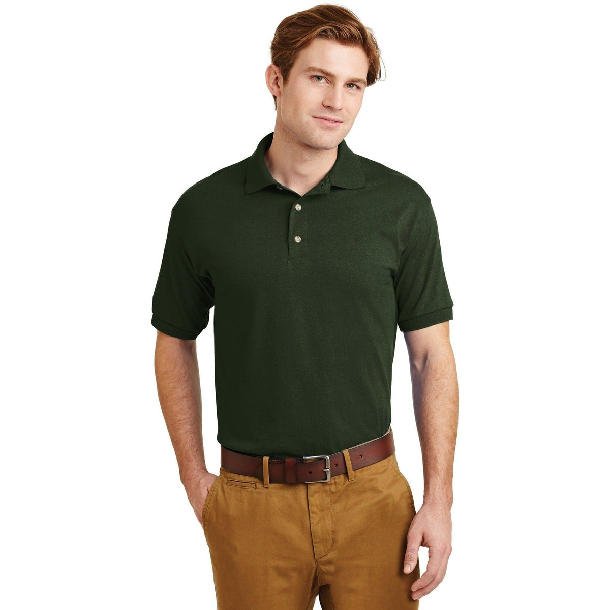 no-logo Gildan DryBlend 6-Ounce Jersey Knit Polo Shirt-Regular-Gildan-Forest-S-Thread Logic