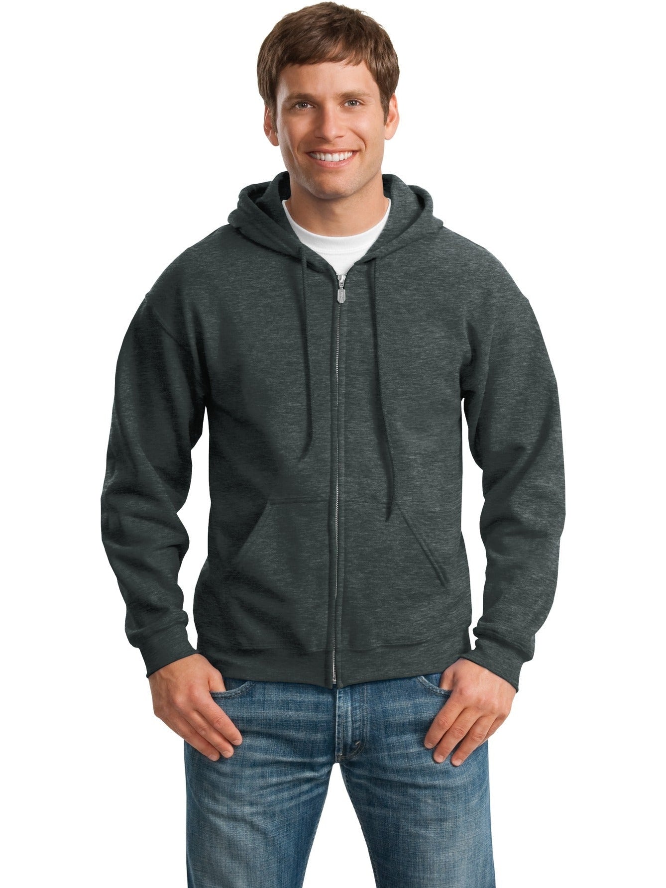 no-logo Gildan Heavy Blend Full-Zip Hooded Sweatshirt-Regular-Gildan-Thread Logic