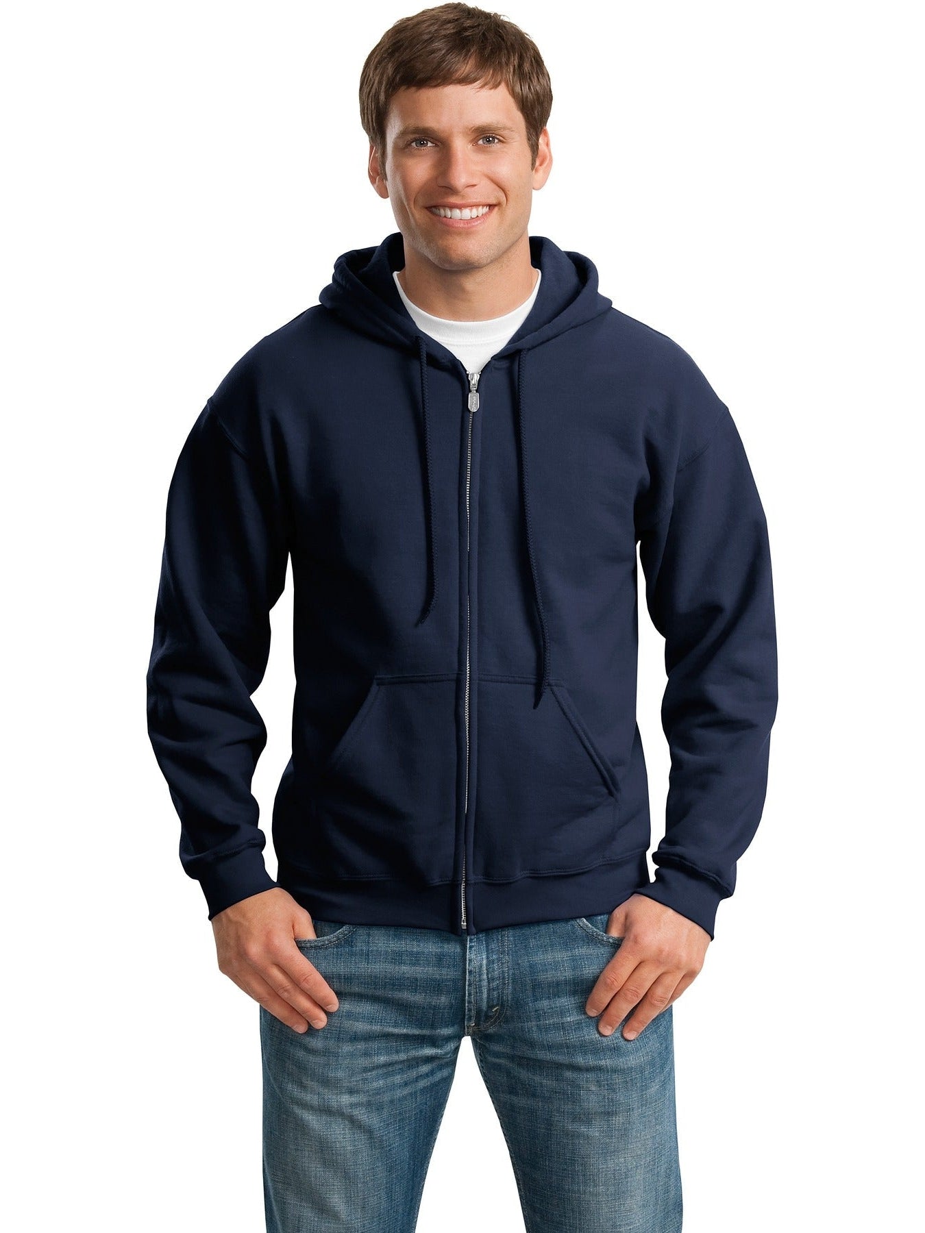 no-logo Gildan Heavy Blend Full-Zip Hooded Sweatshirt-Regular-Gildan-Thread Logic