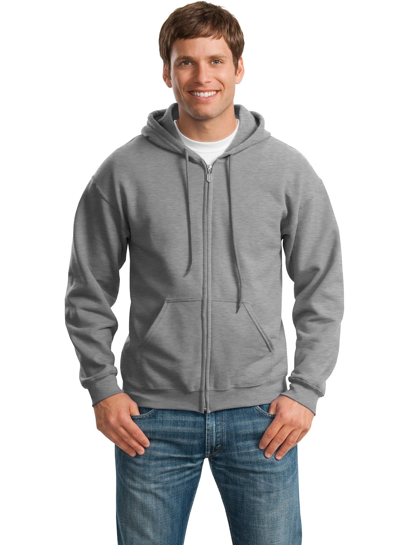 no-logo Gildan Heavy Blend Full-Zip Hooded Sweatshirt-Regular-Gildan-Thread Logic