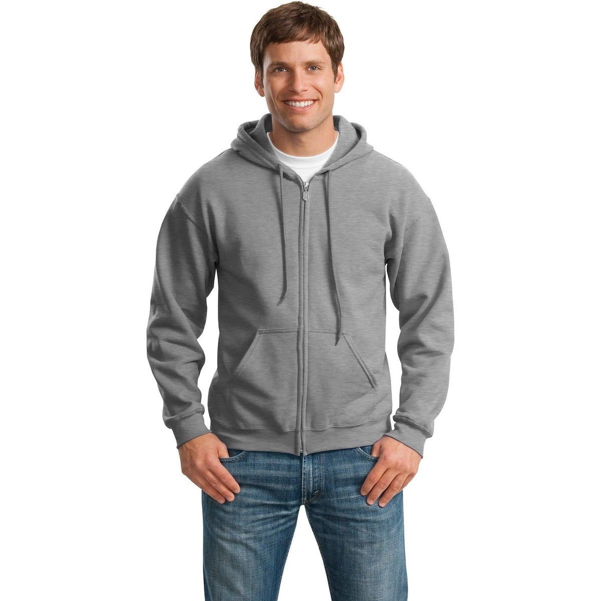 no-logo Gildan Heavy Blend Full-Zip Hooded Sweatshirt-Regular-Gildan-Thread Logic