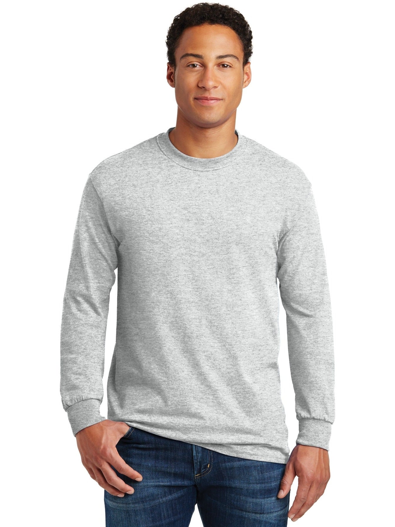 no-logo Gildan Heavy Cotton 100% Cotton Long Sleeve T-Shirt-Regular-Gildan-Thread Logic