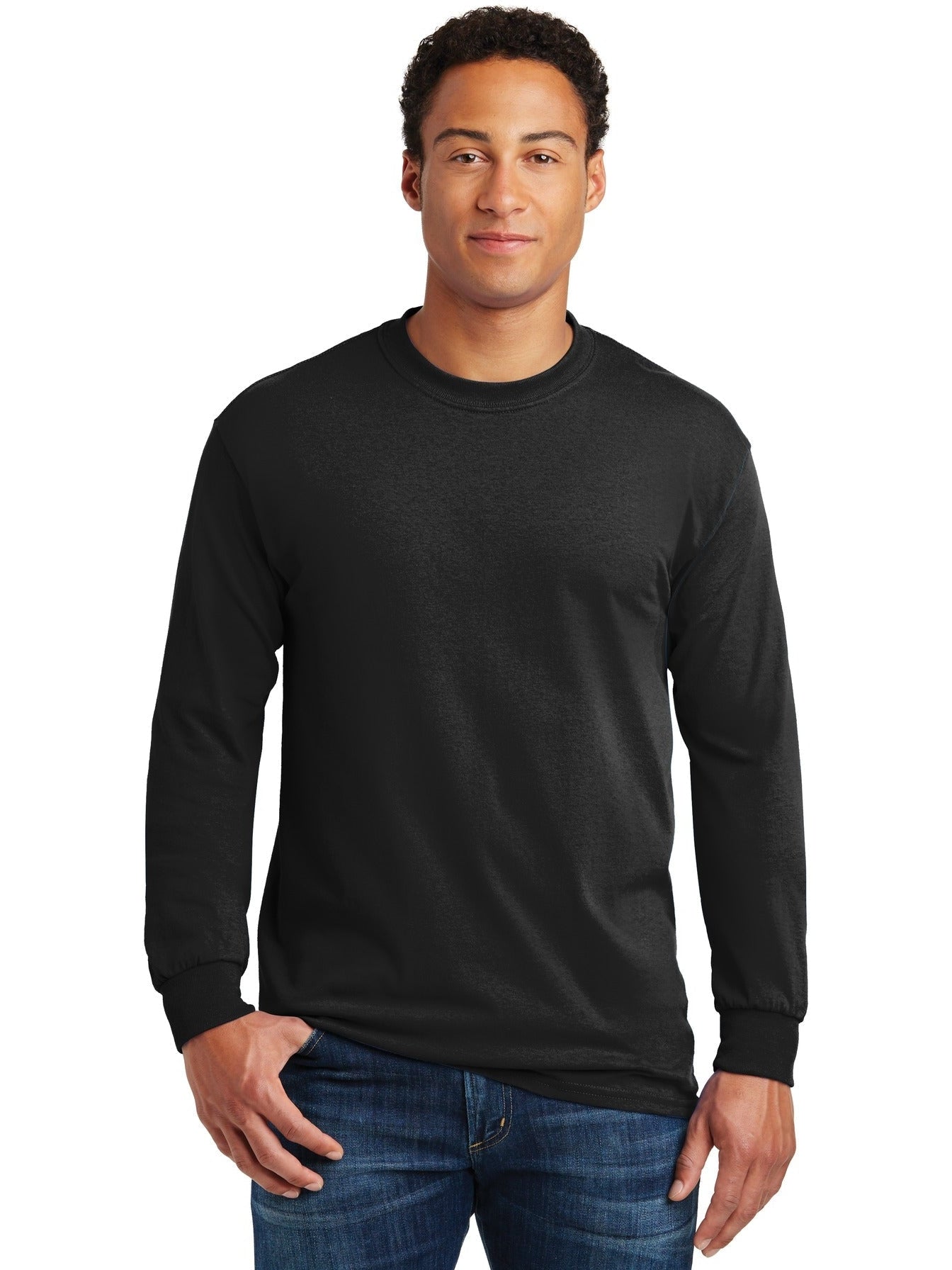 no-logo Gildan Heavy Cotton 100% Cotton Long Sleeve T-Shirt-Regular-Gildan-Thread Logic