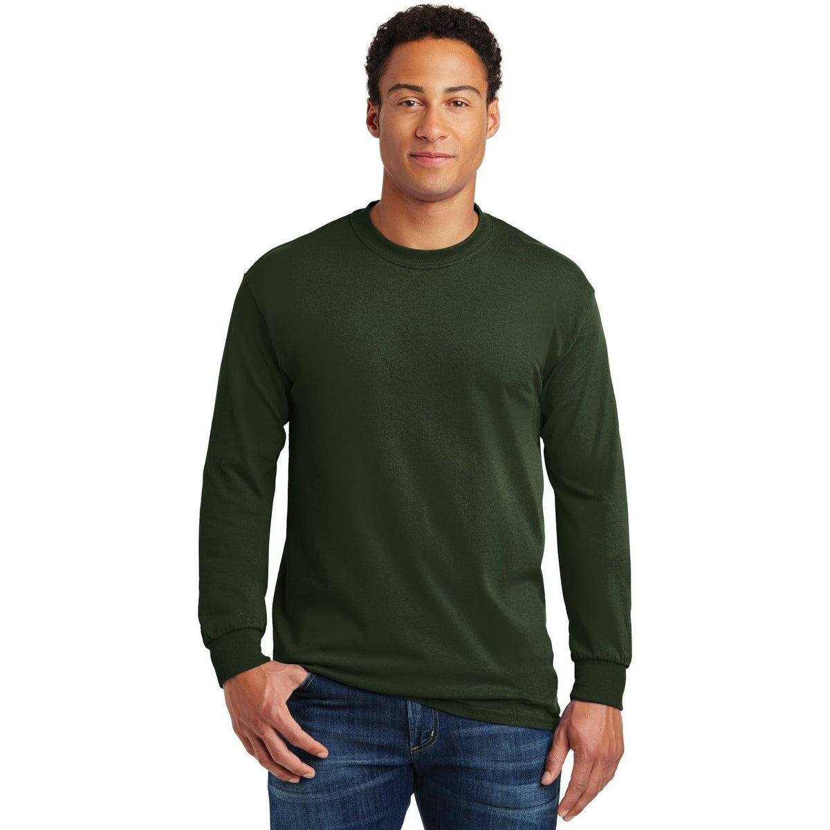 no-logo Gildan Heavy Cotton 100% Cotton Long Sleeve T-Shirt-Regular-Gildan-Thread Logic