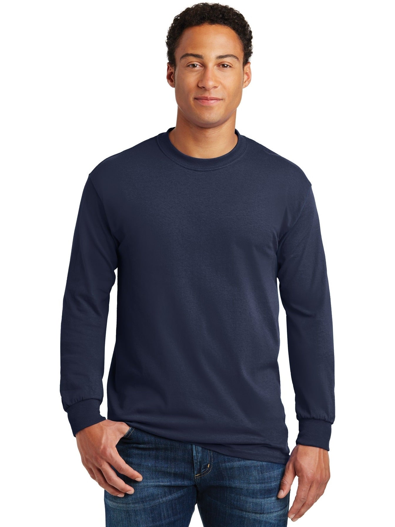 no-logo Gildan Heavy Cotton 100% Cotton Long Sleeve T-Shirt-Regular-Gildan-Thread Logic