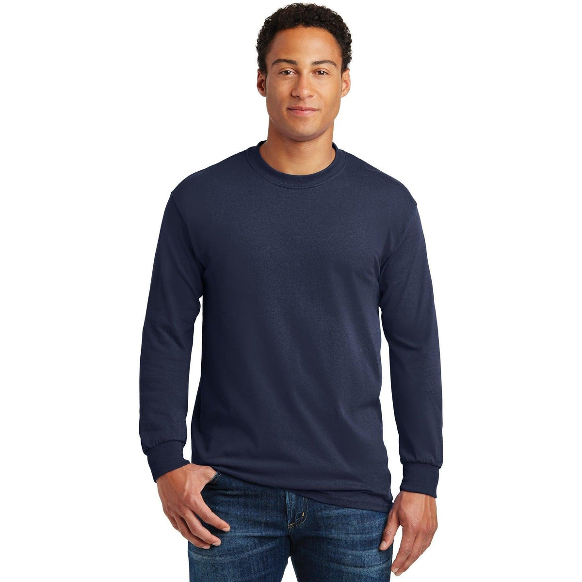 no-logo Gildan Heavy Cotton 100% Cotton Long Sleeve T-Shirt-Regular-Gildan-Thread Logic