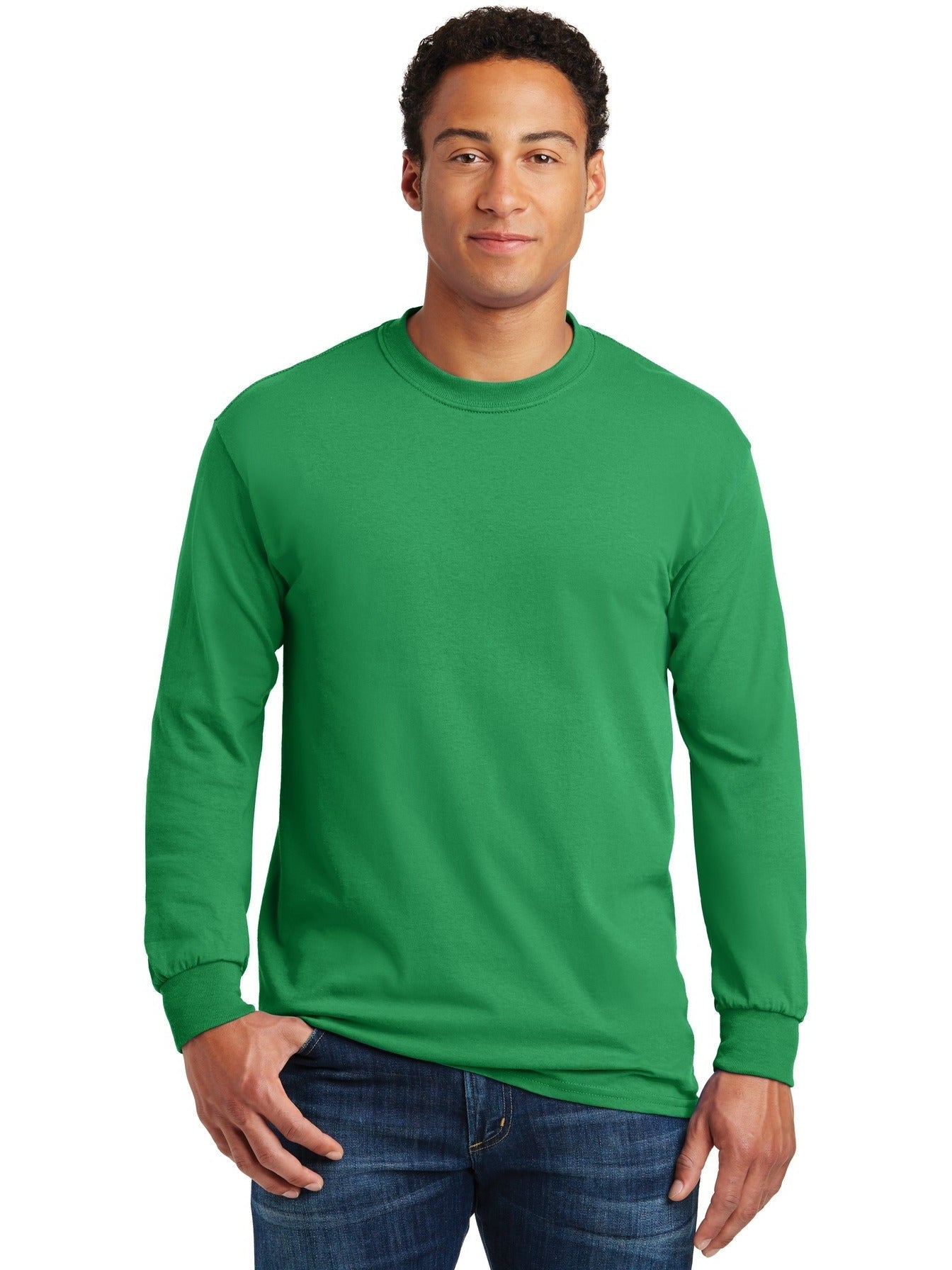 no-logo Gildan Heavy Cotton 100% Cotton Long Sleeve T-Shirt-Regular-Gildan-Thread Logic