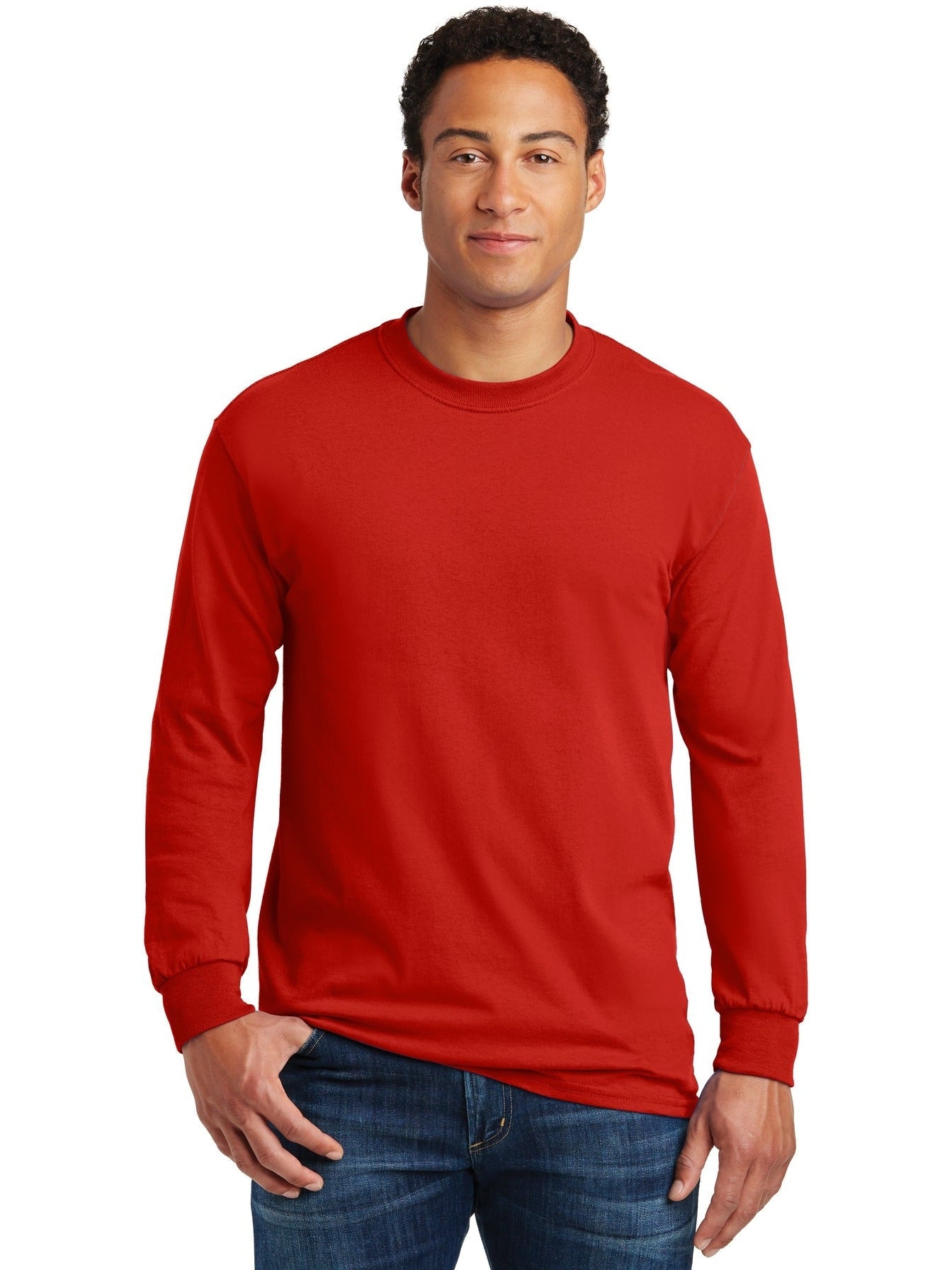 no-logo Gildan Heavy Cotton 100% Cotton Long Sleeve T-Shirt-Regular-Gildan-Thread Logic