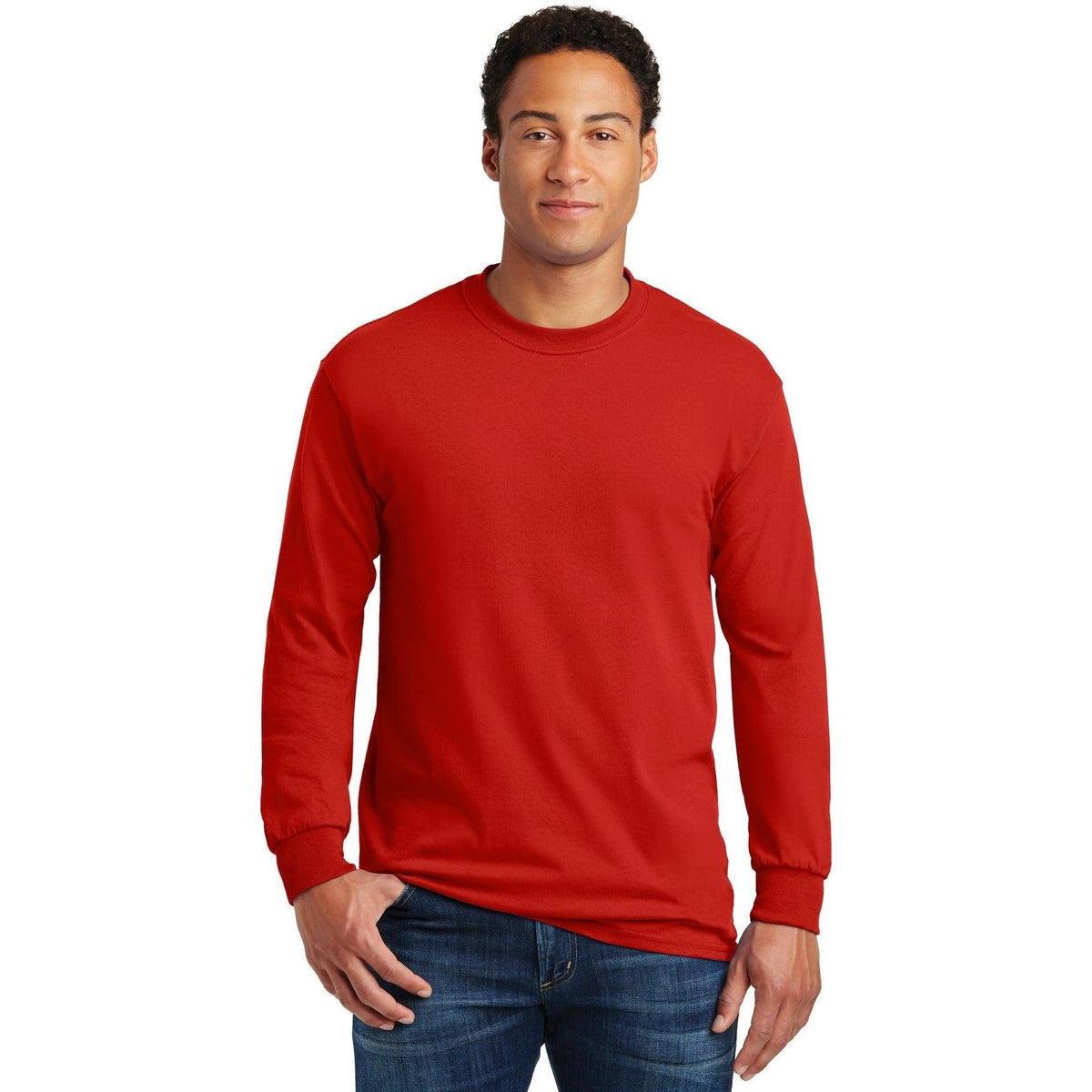 no-logo Gildan Heavy Cotton 100% Cotton Long Sleeve T-Shirt-Regular-Gildan-Thread Logic