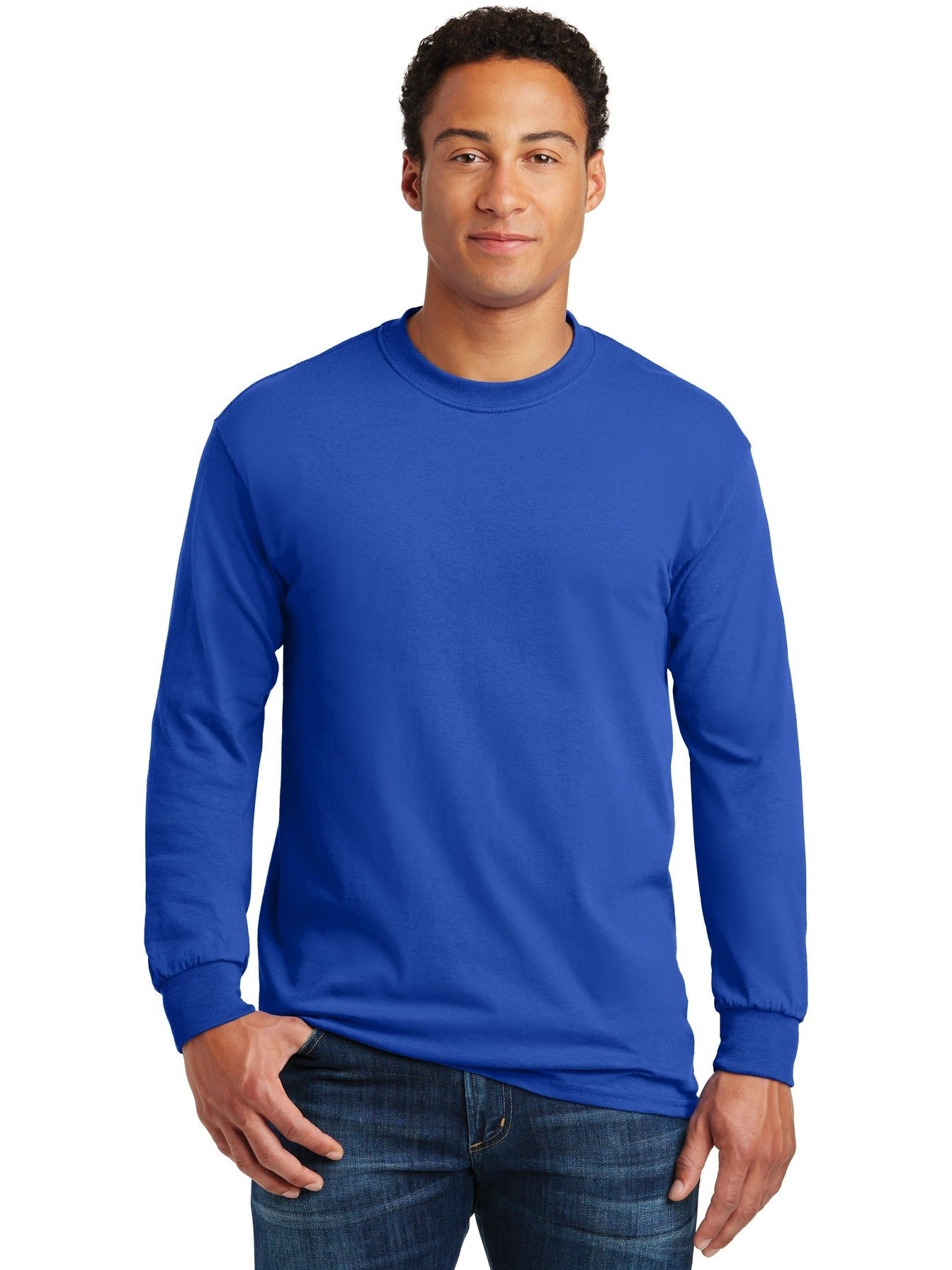 no-logo Gildan Heavy Cotton 100% Cotton Long Sleeve T-Shirt-Regular-Gildan-Thread Logic