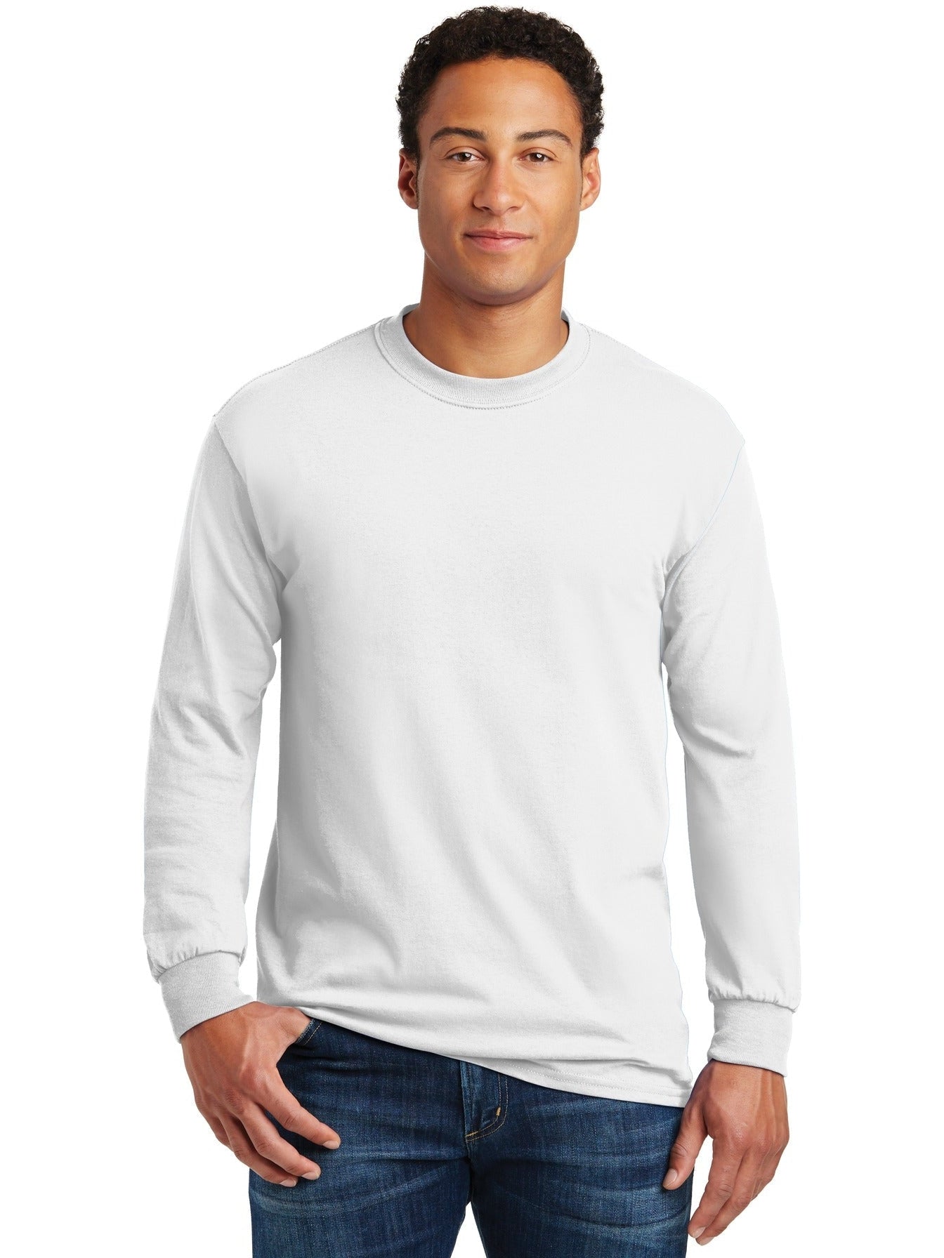 no-logo Gildan Heavy Cotton 100% Cotton Long Sleeve T-Shirt-Regular-Gildan-Thread Logic