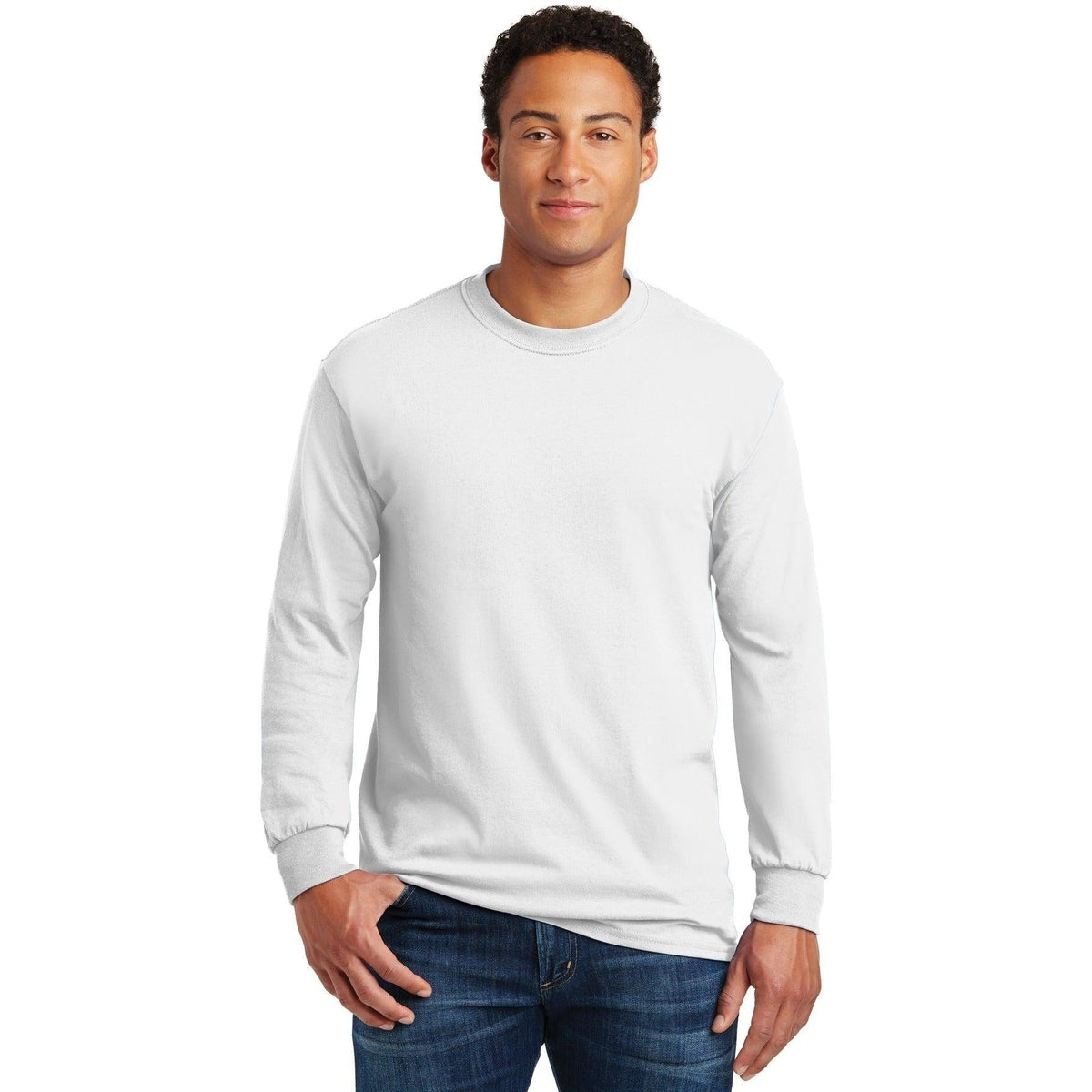 no-logo Gildan Heavy Cotton 100% Cotton Long Sleeve T-Shirt-Regular-Gildan-Thread Logic