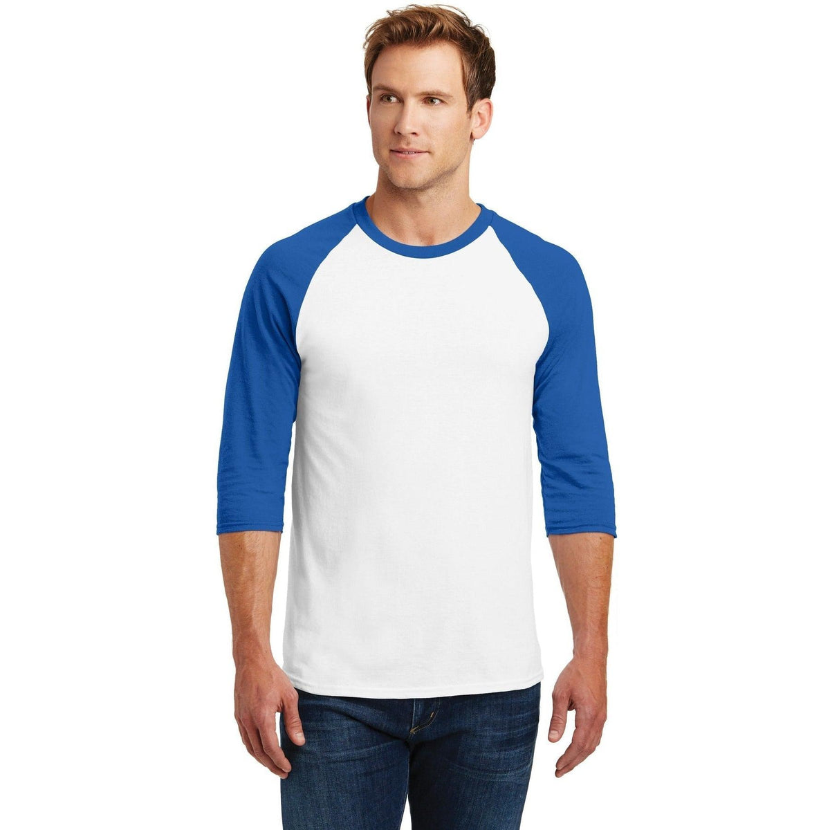 no-logo Gildan Heavy Cotton 3/4-Sleeve Raglan T-Shirt-Regular-Gildan-Thread Logic