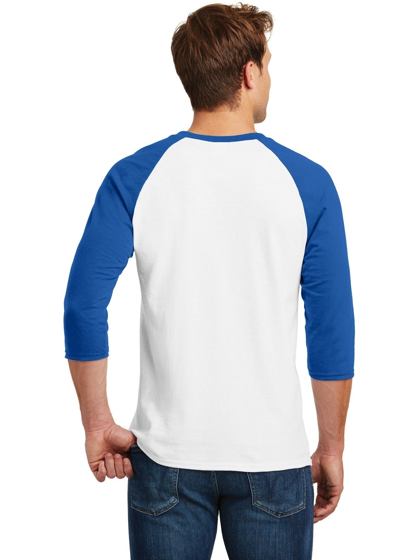 no-logo Gildan Heavy Cotton 3/4-Sleeve Raglan T-Shirt-Regular-Gildan-Thread Logic