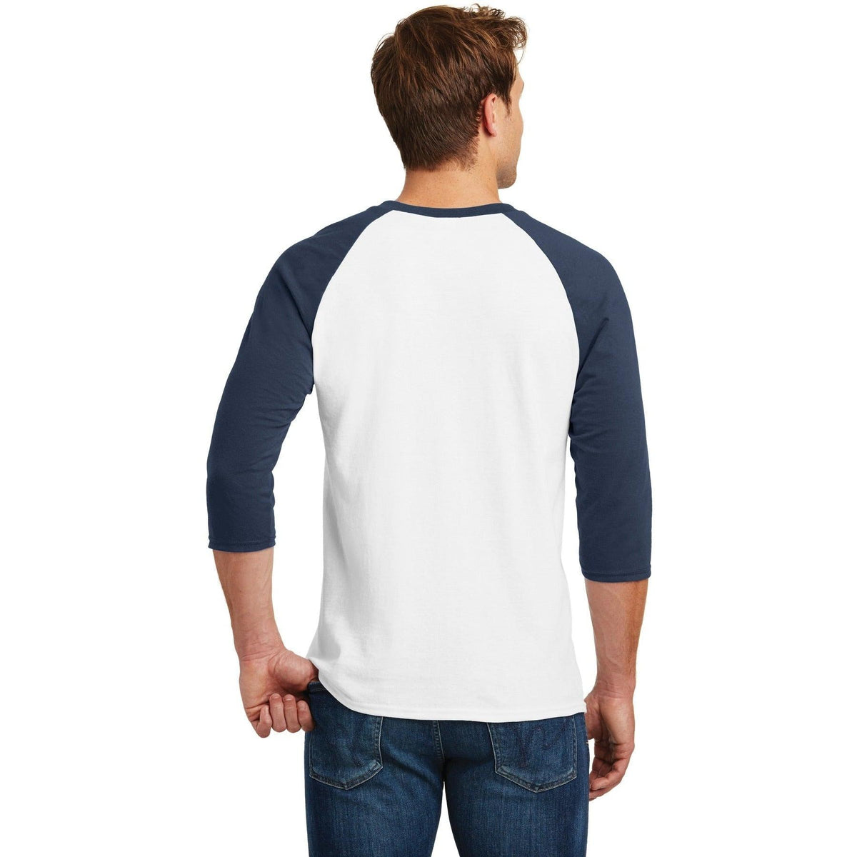 no-logo Gildan Heavy Cotton 3/4-Sleeve Raglan T-Shirt-Regular-Gildan-Thread Logic