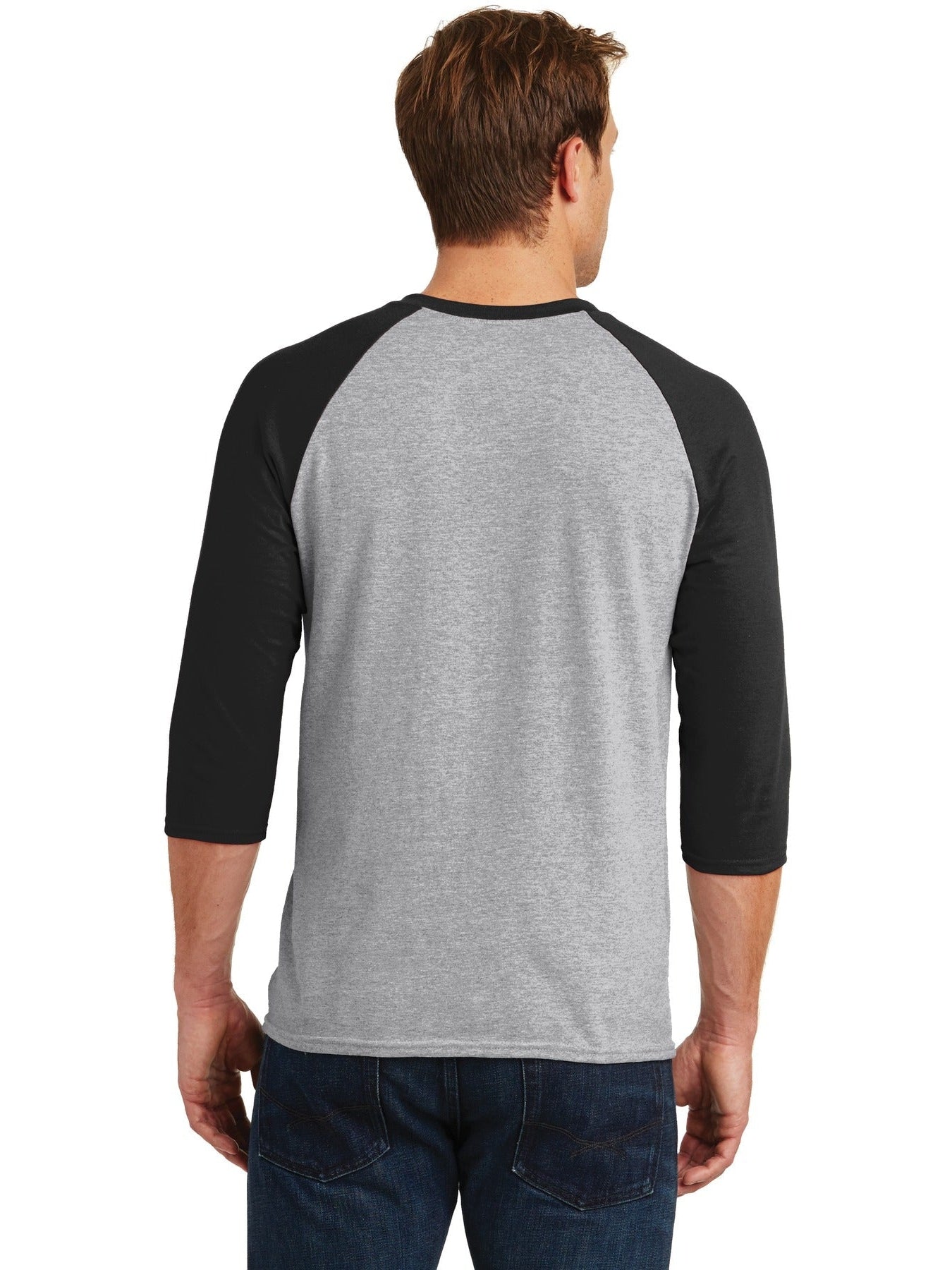 no-logo Gildan Heavy Cotton 3/4-Sleeve Raglan T-Shirt-Regular-Gildan-Thread Logic