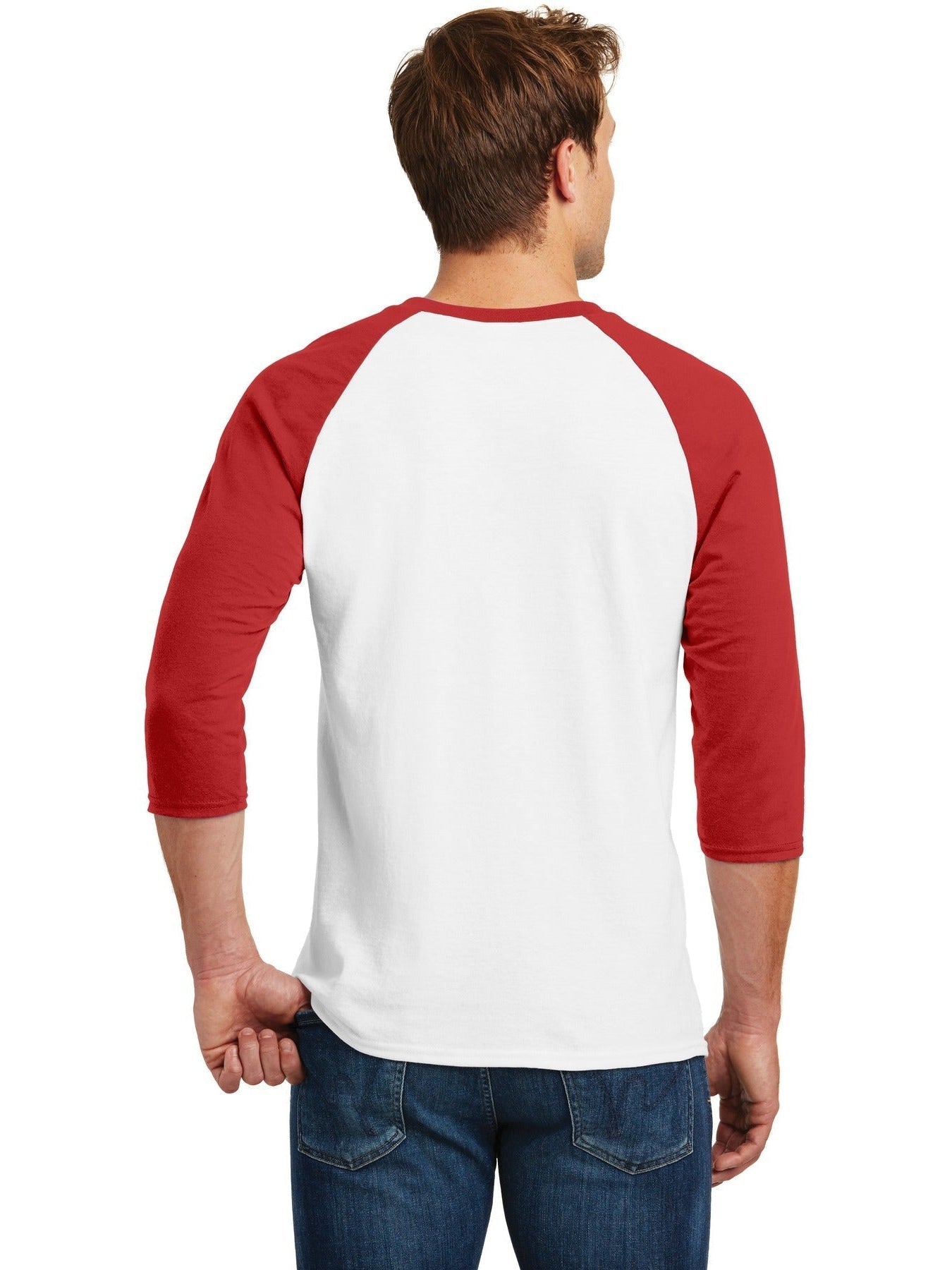 no-logo Gildan Heavy Cotton 3/4-Sleeve Raglan T-Shirt-Regular-Gildan-Thread Logic