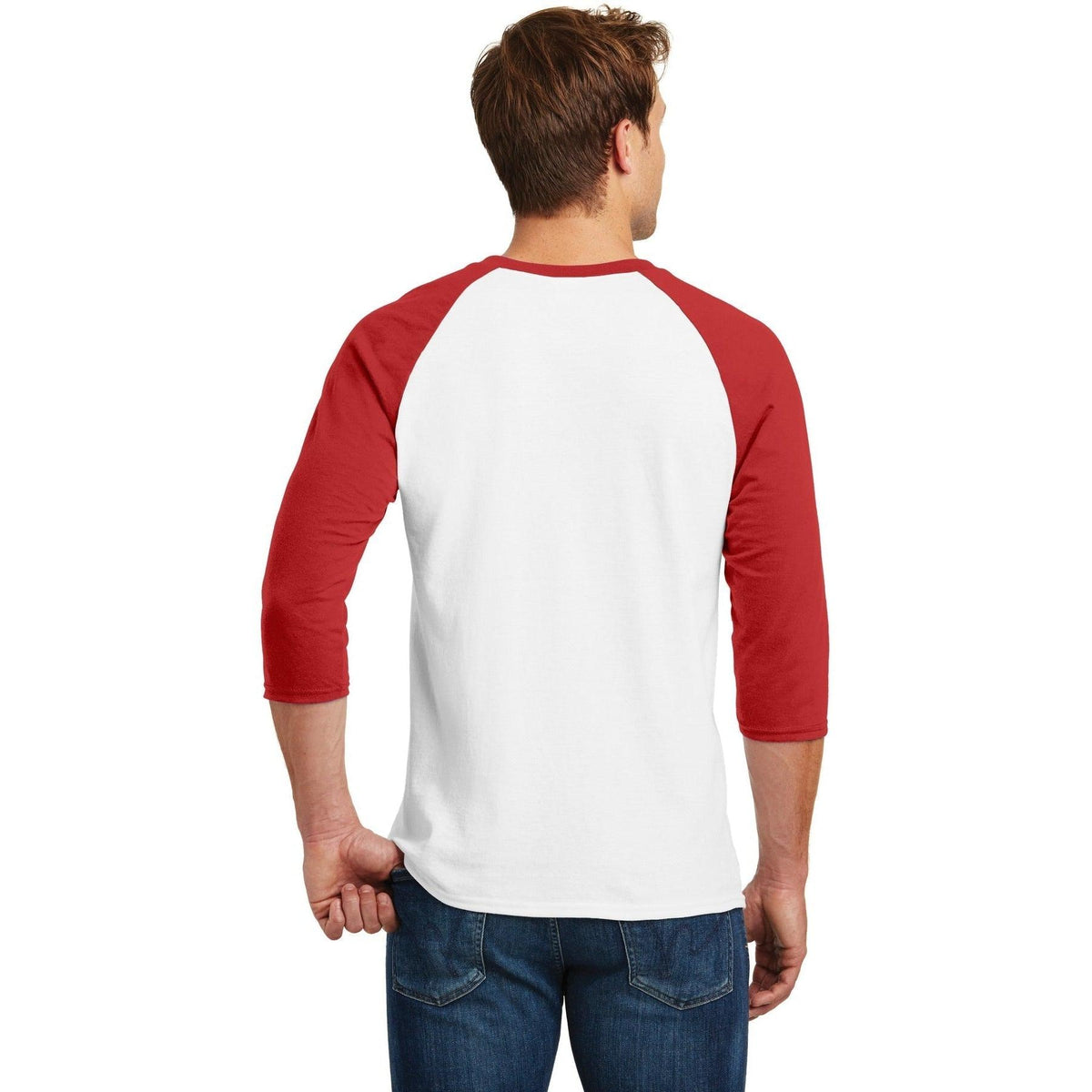 no-logo Gildan Heavy Cotton 3/4-Sleeve Raglan T-Shirt-Regular-Gildan-Thread Logic