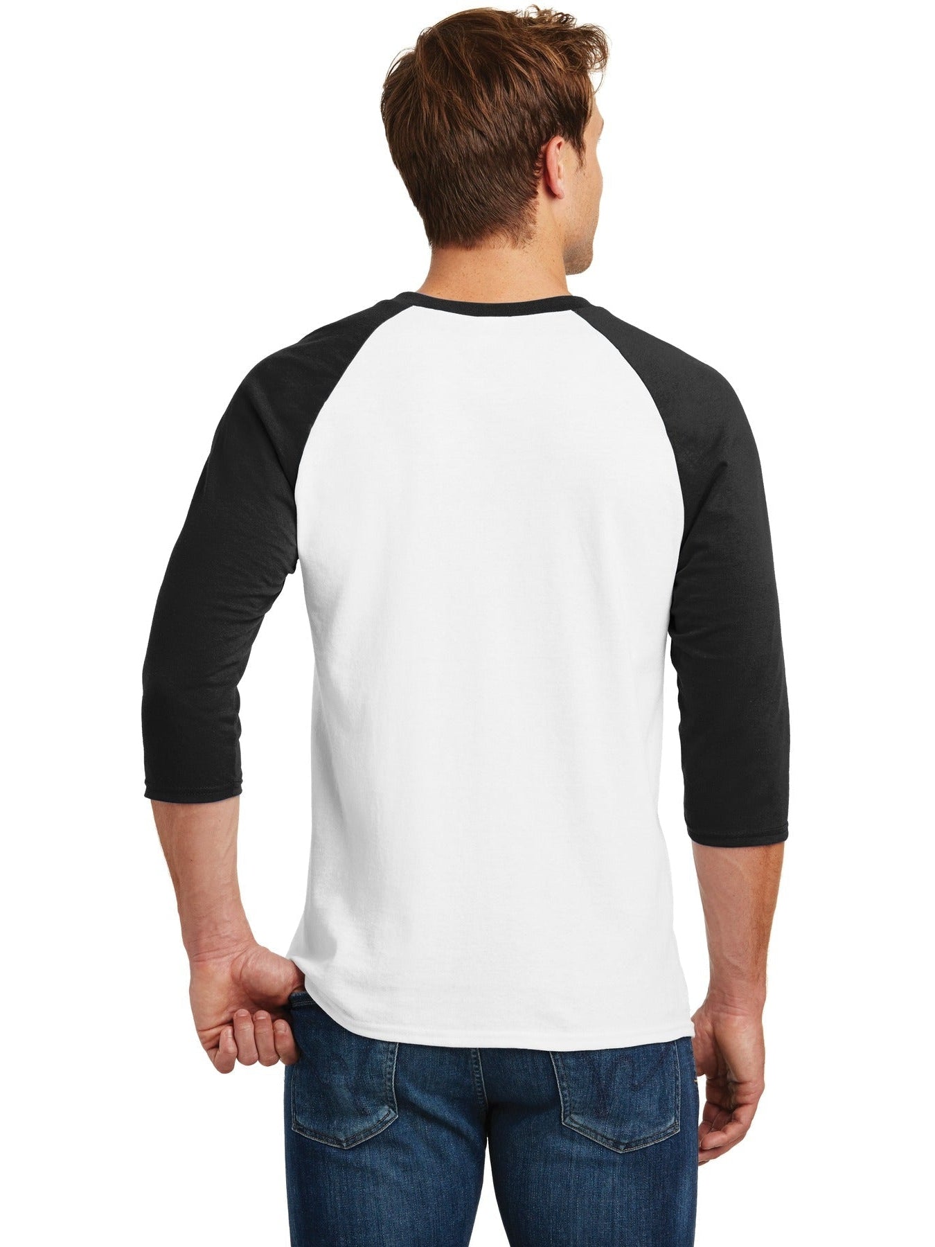 no-logo Gildan Heavy Cotton 3/4-Sleeve Raglan T-Shirt-Regular-Gildan-Thread Logic
