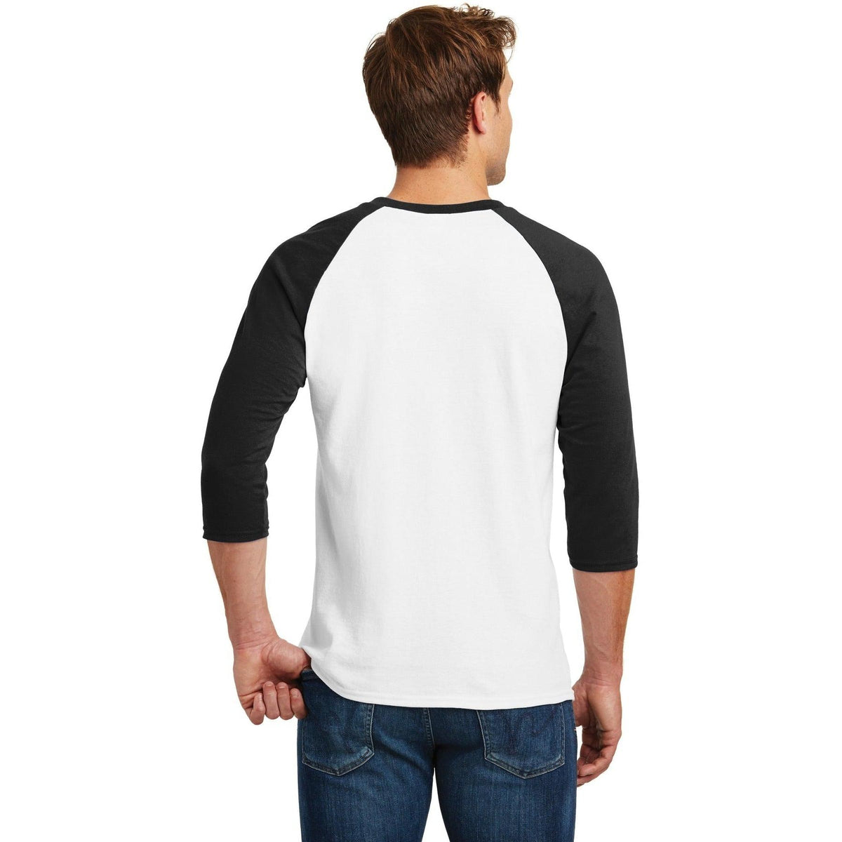 no-logo Gildan Heavy Cotton 3/4-Sleeve Raglan T-Shirt-Regular-Gildan-Thread Logic