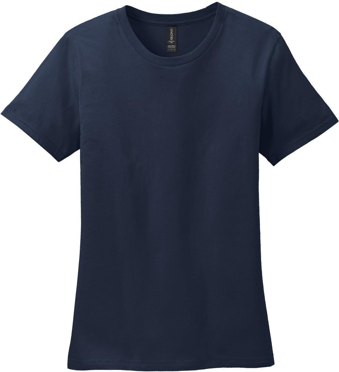 No-Logo CLOSEOUT - Gildan Ladies 100% Ring Spun Cotton T-Shirt-Polos-Gildan-Navy-S-Thread Logic