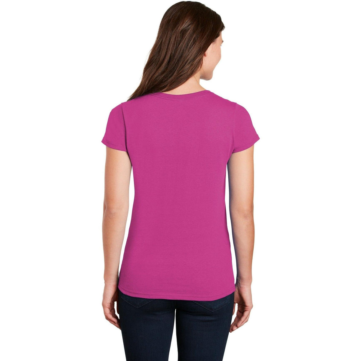 no-logo Gildan Ladies Heavy Cotton 100% Cotton V-Neck T-Shirt-Regular-Gildan-Thread Logic