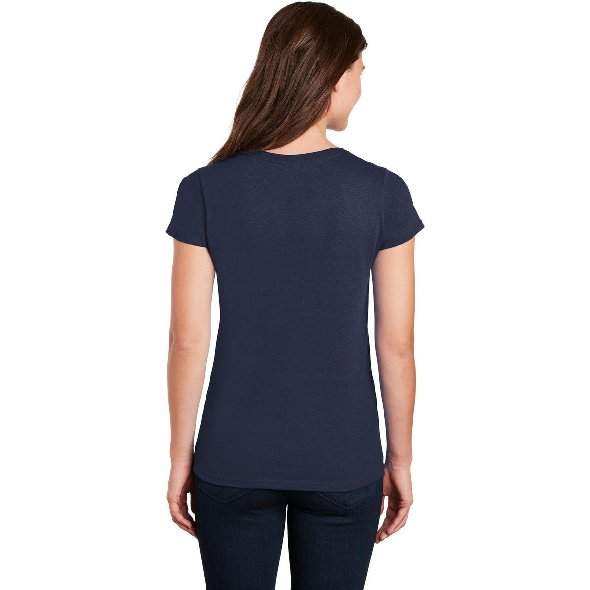 no-logo Gildan Ladies Heavy Cotton 100% Cotton V-Neck T-Shirt-Regular-Gildan-Thread Logic