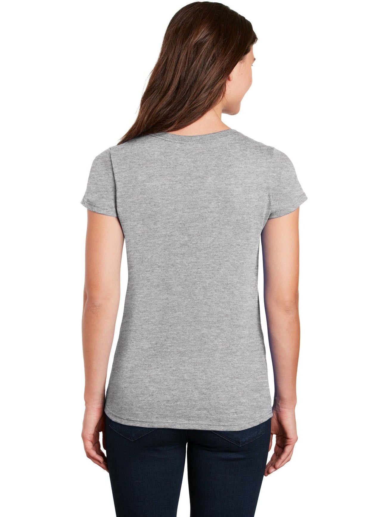 no-logo Gildan Ladies Heavy Cotton 100% Cotton V-Neck T-Shirt-Regular-Gildan-Thread Logic