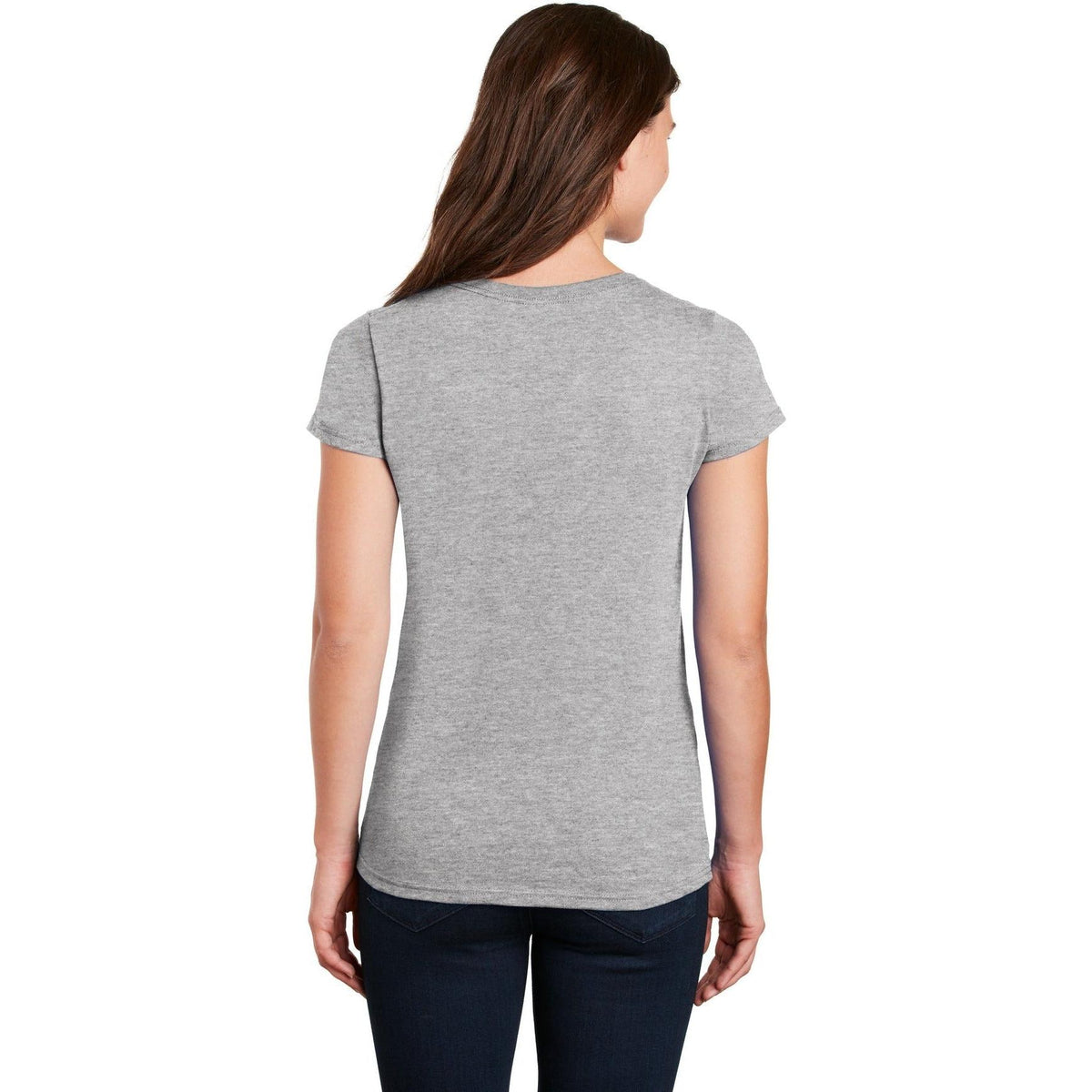 no-logo Gildan Ladies Heavy Cotton 100% Cotton V-Neck T-Shirt-Regular-Gildan-Thread Logic